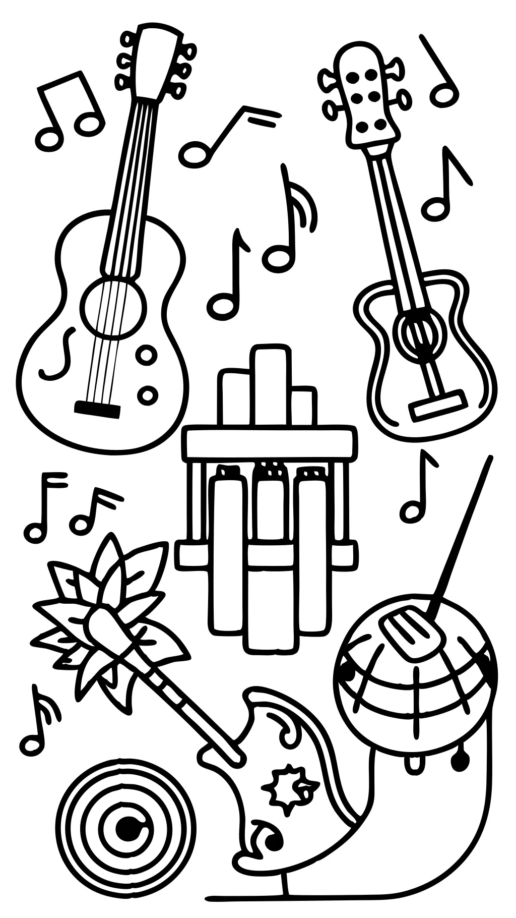 coloriages de musique gratuite